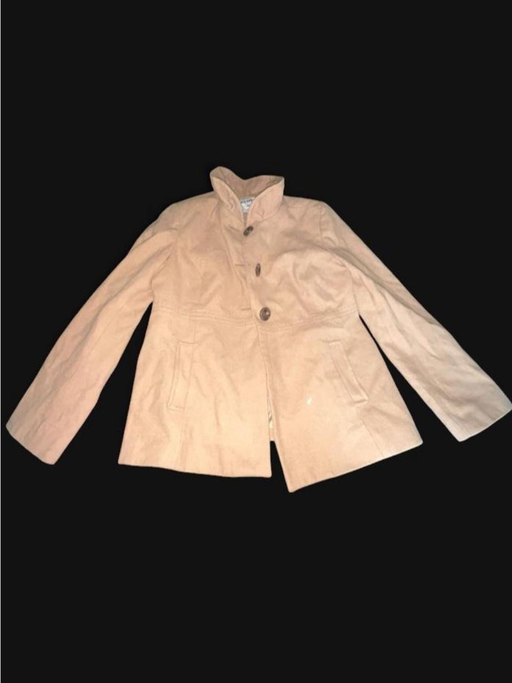 Old Navy Tan Peacoat with Button Closure